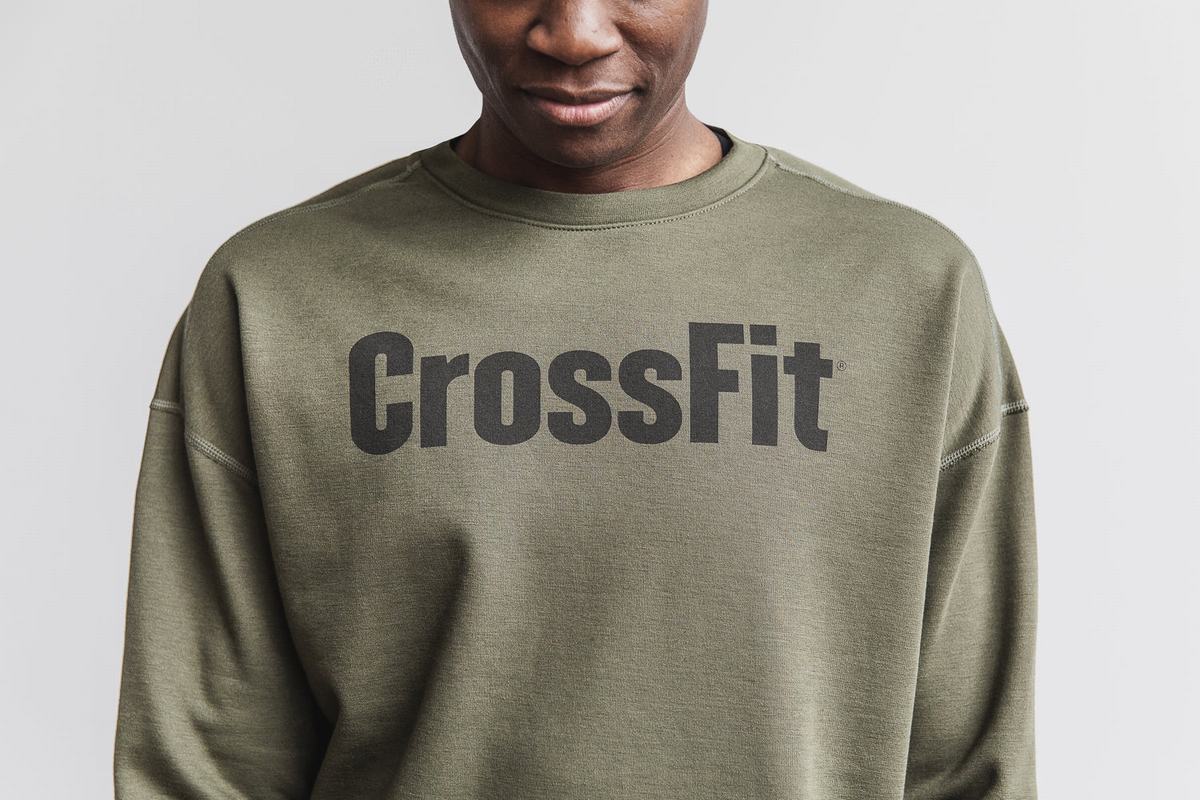 Nobull Crossfit® Crew Women's Sweatshirts Green | Australia (TH6287)